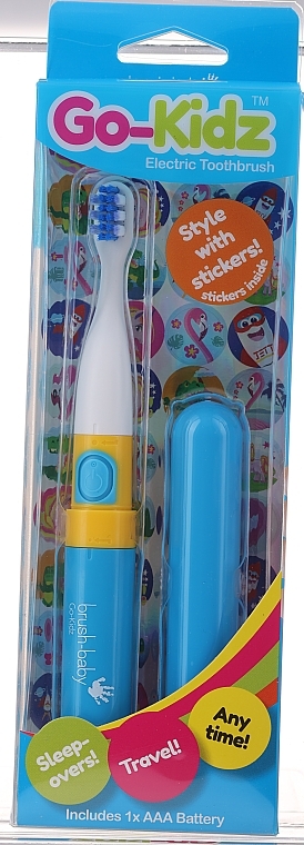 Електрична зубна щітка, блакитна - Brush-Baby Go-Kidz Electric Toothbrush — фото N1