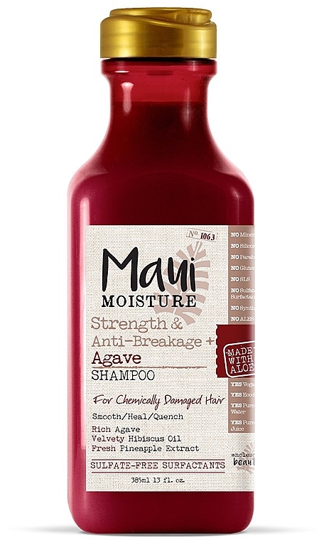 Шампунь для поврежденных волос "Агава" - Maui Moisture Strength & Anti-Breakage + Moisturizing Agave Shampoo — фото N1