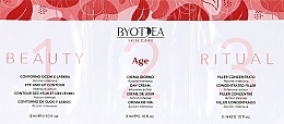 Парфумерія, косметика Набір - Byotea Face Care Age Beauty Ritual Set (lip/cr/3ml + cr/3ml + filler/3ml)