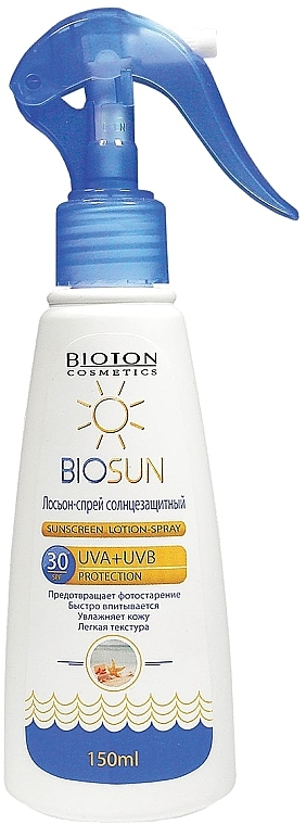 Солнцезащитный лосьон-спрей SPF 30 - Bioton Cosmetics BioSun
