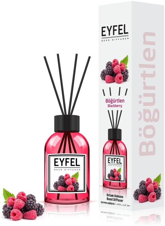 Аромадиффузор "Ежевика" - Eyfel Perfume Reed Diffuser Blackberry — фото N1
