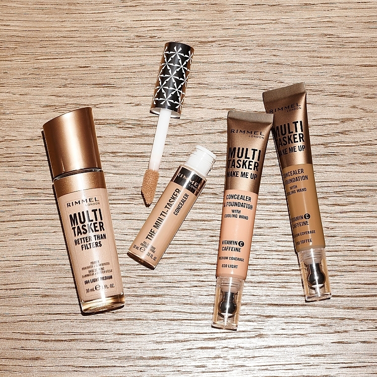 Консилер з охолоджувальним наконечником - Rimmel Multi Tasker Wake Me Up Concealer & Foundation — фото N9