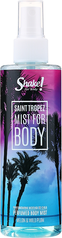Shake for Body Perfumed Body Mist Saint Tropez Melon & Wild Plum - Парфюмированный мист для тела  — фото N1