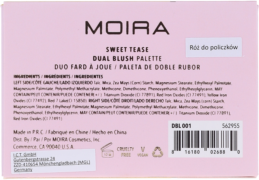 Румяна для лица - Moira Blushing Goddess Duo Blush — фото N4