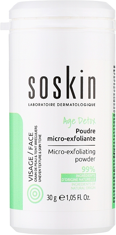 Пудра-микроэксфолиант - Soskin Micro-Exfoliant Powder Detox — фото N1