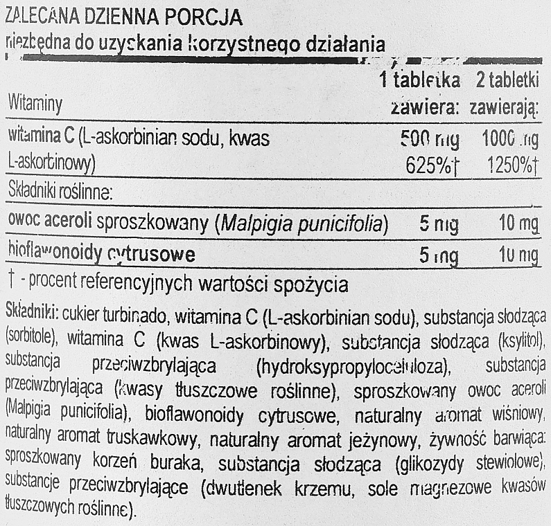 Жувальні таблетки С-500 зі смаком вишні й ягід - Now Foods C-500 Chewable Cherry-Berry Tablets — фото N3
