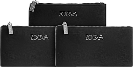 Духи, Парфюмерия, косметика Набор кистей для визажиста - Zoeva Makeup Artist Brush Set Silver Black (brush/40pcs + clutches/3pcs)