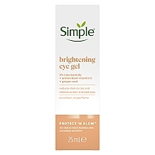 Осветляющий гель для области вокруг глаз - Simple Protect N Glow Brightening Eye Gel — фото N2