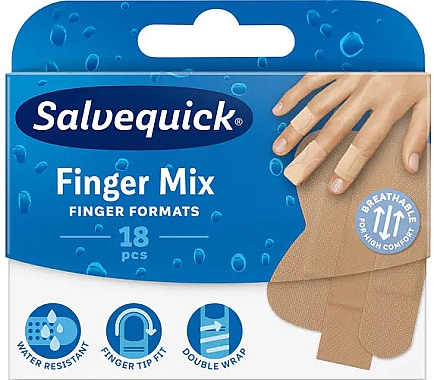 Пластырь для пальцев рук и ног - Salvequick Finger Mix
