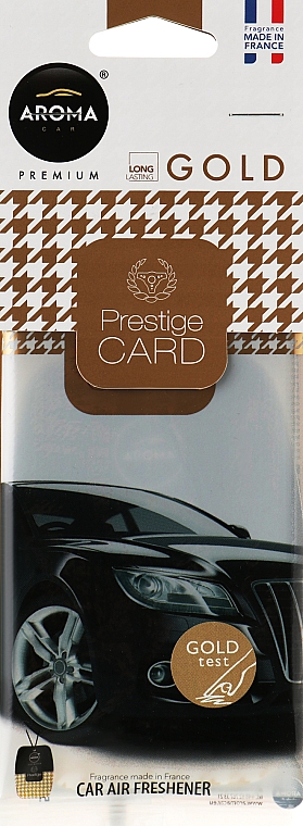 Ароматизатор из целлюлозы "Gold" для авто - Aroma Car Prestige Card — фото N1