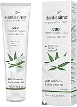 Парфумерія, косметика Зубна паста-гель з олією насіння конопель - Dentissimo CBD Toothpaste-Gel Special Edition with Cannabis Sativa Seed Oil *