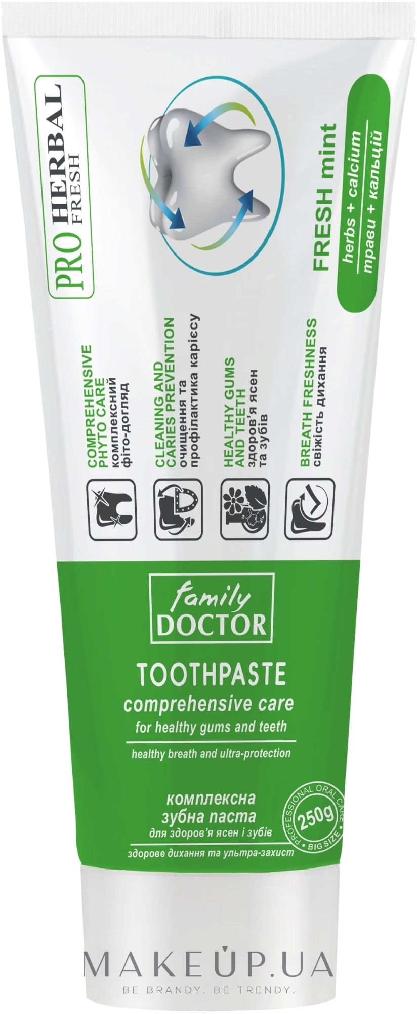 Комплексная зубная паста "Здоровое дыхание и ультра-защита" - Family Doctor Toothpaste — фото 250g