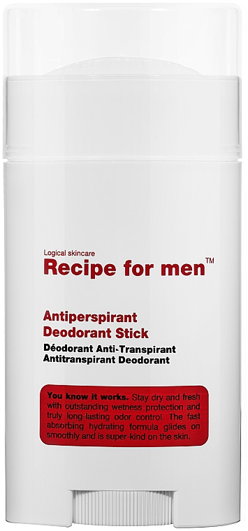 Дезодорант-антиперспірант - Recipe For Men Antiperspirant Deodorant Stick — фото N1