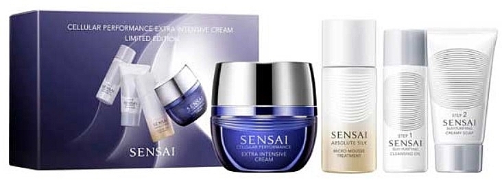 Набір - Sensai Cellular Performance Extra Intensive Cream Limited Edition (emuls/100ml + oil/30ml + soap/30ml + lot/30ml + cr/40ml) — фото N1