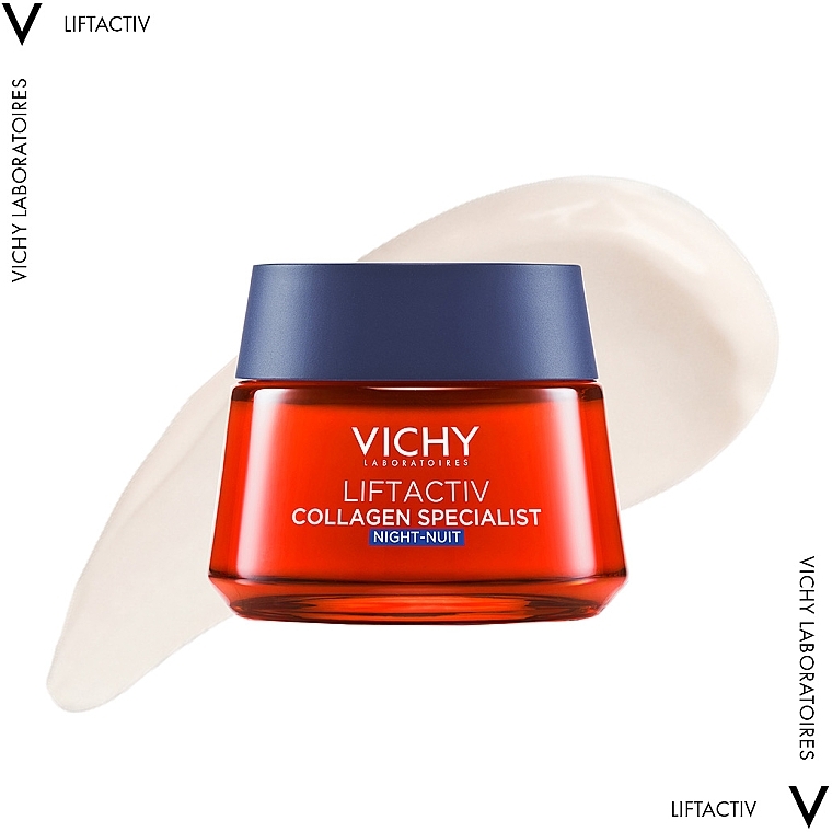 Колагеновий нічний крем-догляд для обличчя - Vichy Liftactiv Collagen Specialist Night Cream — фото N4