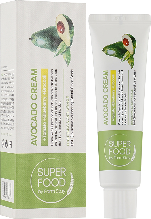 Живильний крем для обличчя з екстрактом авокадо - FarmStay Avocado Cream Super Food — фото N2