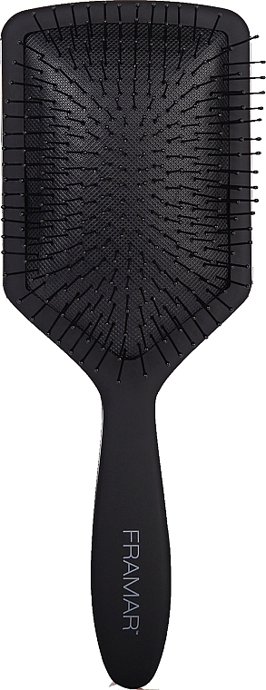 Распутывающая расческа для волос, черная - Framar Paddle Detangling Brush Black To The Future — фото N1