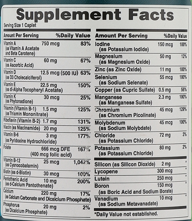 Мультивитамины и минералы 50+ - Puritan's Pride ABC PLUS Senior Multivitamin — фото N5