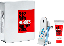 Духи, Парфюмерия, косметика Carolina Herrera 212 Men Heroes Forever Young - Набор (edt/90ml + b/wash/100ml)