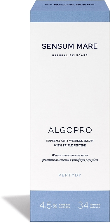 Высокотехнологичная сыворотка против морщин с тройным пептидом 4,5% - Sensum Mare Algopro Supreme Anti-Wrinkle Serum With Triple Peptide — фото N3