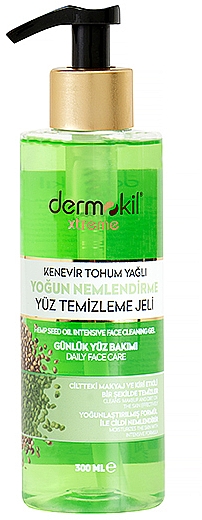 Інтенсивно зволожувальний гель для обличчя "Олія насіння конопель" - Dermokil Hemp Seed Oil Intensive Moisture Face Cleanin Gel — фото N1
