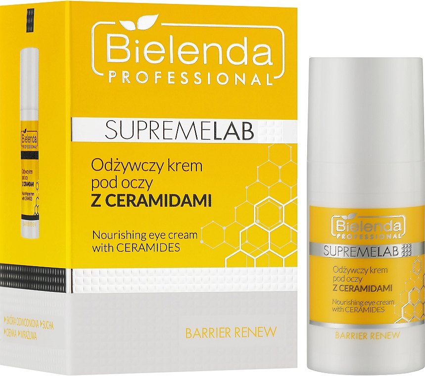 Крем для шкіри навколо очей живильний з керамідами - Bielenda Professional SupremeLab Barrier Renew Nourishing Eye Cream With Ceramides — фото N2