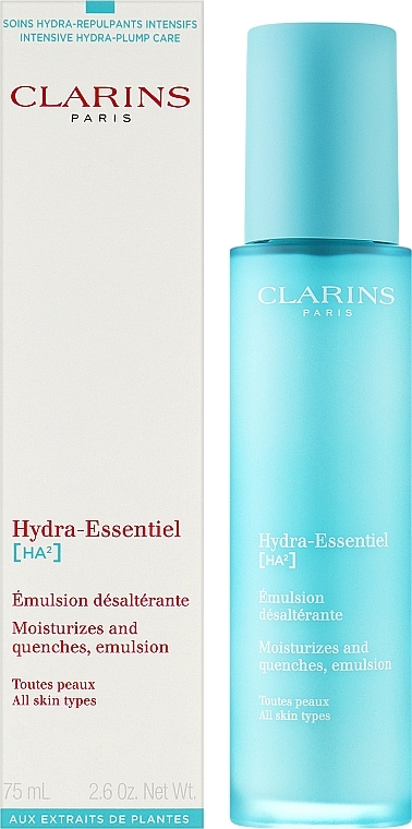 Увлажняющая и смягчающая эмульсия для лица - Clarins Hydra-Essentiel [HA²] Moisturizes And Quenches Emulsion — фото N2