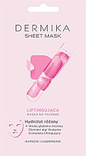 Духи, Парфюмерия, косметика Лифтинговая маска c гидролатом розы - Dermika Sheet Mask