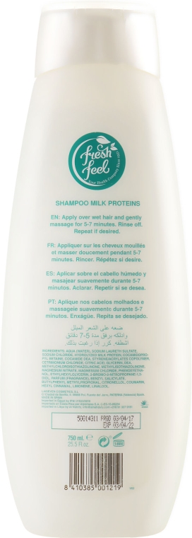 Шампунь для волосся "Молочні протеїни" - Fresh Feel Milk Proteins Shampoo — фото N2