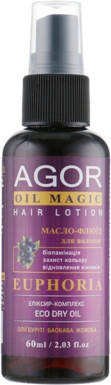 Лосьйон для волосся "Олія-флюїд Euphoria" - Agor Oil Magic