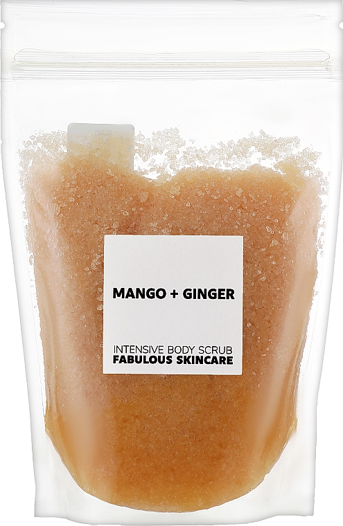 Скраб для тела "Манго и имбирь", пакет - Fabulous Skincare Intense Body Scrub Mango+Ginger — фото N1