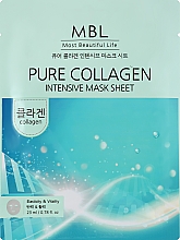 Парфумерія, косметика Маска з колагеном для покращення кольору обличчя - MBL Pure Collagen Intensive Mask Sheet