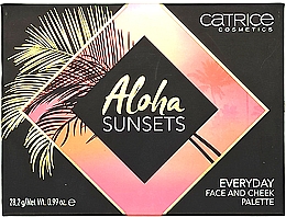 Духи, Парфюмерия, косметика Палетка для макияжа - Catrice Aloha Sunsets Everyday Face And Cheek Palette