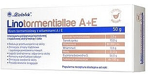Крем-торментіол з вітамінами А та Е - Ziololek Linotormentiallae A+E Cream — фото N1