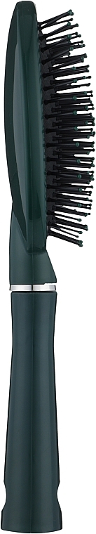 Щетка для волос массажная, темно-зеленая с серебристым С0276 - Rapira — фото N2