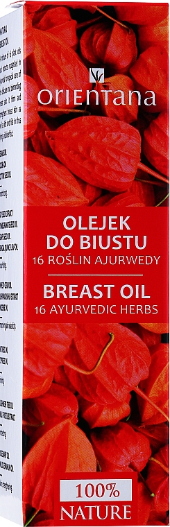 Масло для грудей "16 рослин Аюрведи" - Orientana Breast Bio Oil 16 Ayurvedic Herbs — фото N1