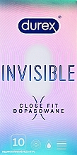 Презервативы плотно прилегающие, 10 шт - Durex Invisible Close Fit — фото N1