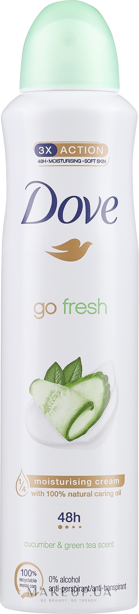 Дезодорант "Дотик свіжості" - Dove Go Fresh Cucumber & Green Tea Scent Antiperspirant Deodorant — фото 250ml