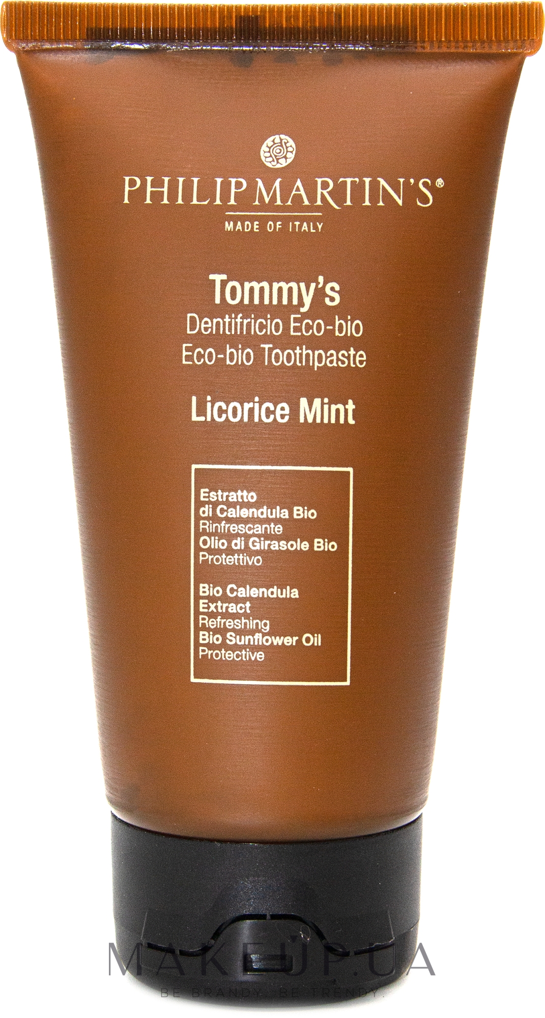 Зубна екопаста "Лакриця, м'ята" - Philip Martin's Tommy's Licorice Mint — фото 75ml
