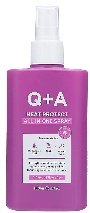 Термозащита для волос - Q+A Heat Protect All-in-One Spray — фото N1