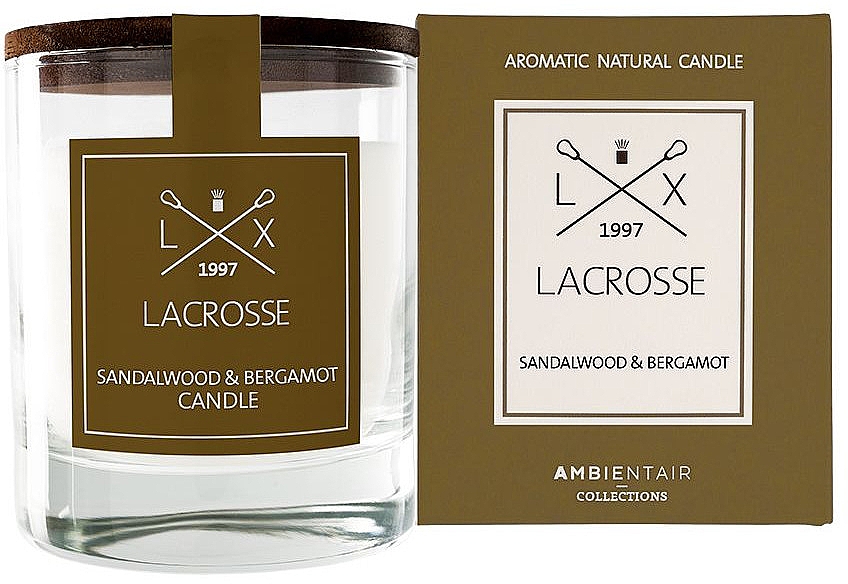 Ароматична свічка - Ambientair Lacrosse Sandalwood & Bergamot Candle — фото N1