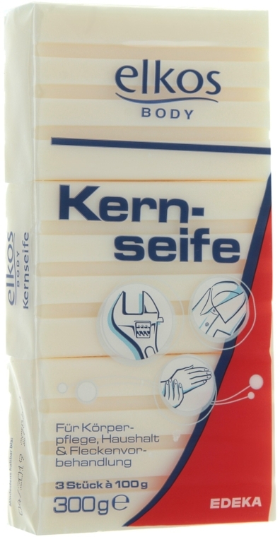 Мыло хозяйственное от пятен - Elkos Body Soap Kern-Seife — фото N3
