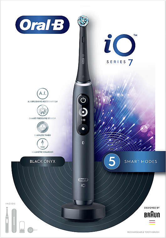 Электрическая зубная щетка, черная - Oral-B iO Series 7 — фото N4