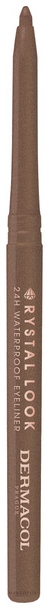 Автоматический карандаш для век - Dermacol Crystal Look 24H Waterproof Eyeliner — фото 01 - Bronze