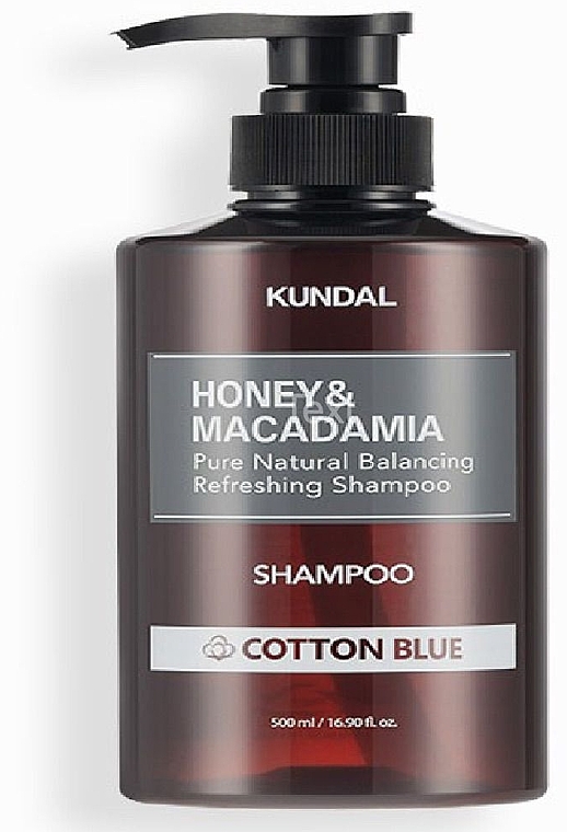 Шампунь для волос "Cotton Blue" - Kundal Honey & Macadamia Shampoo