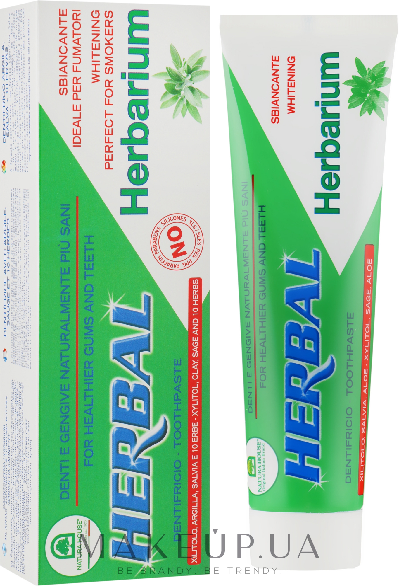 Зубна паста з зеленою глиною, шавлією і лікарськими травами - Natura House Toothpaste — фото 100ml