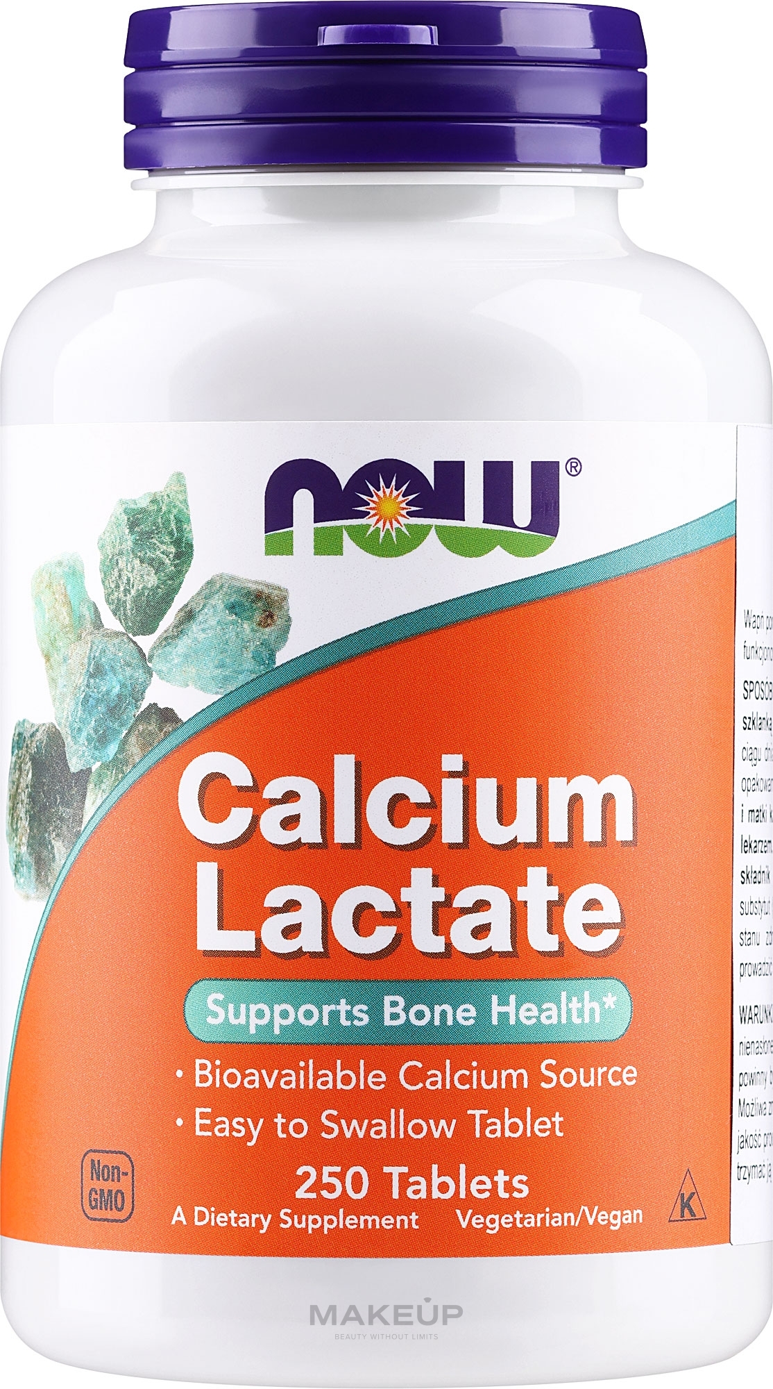 Пищевая добавка "Кальций лактат" - Now Foods Calcium Lactate — фото 250шт
