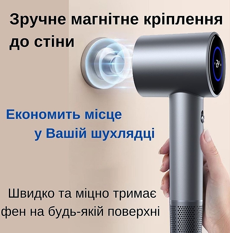 Профессиональный фен для волос, серый - Aimed Hair Master PRO — фото N10