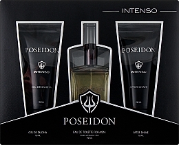 Духи, Парфюмерия, косметика УЦЕНКА Instituto Espanol Poseidon Intenso - Набор (edt/150ml + sh/gel/150ml + ash/balm/150ml) *