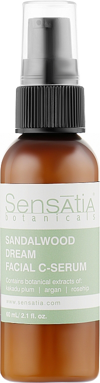 Крем-сироватка для обличчя з вітаміном С "Сандалове дерево" - Sensatia Botanicals Sandalwood Facial C-Serum